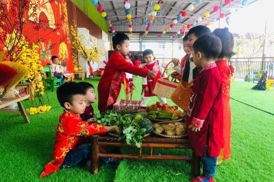 Một số hình ảnh tổ chức hoạt động trải nghiệm chào xuân Bính Ngọ 2026 của cô và cháu trường mầm non Yên Mạc